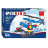 Jeu de construction d'hélicoptère de police - 68 pièces.