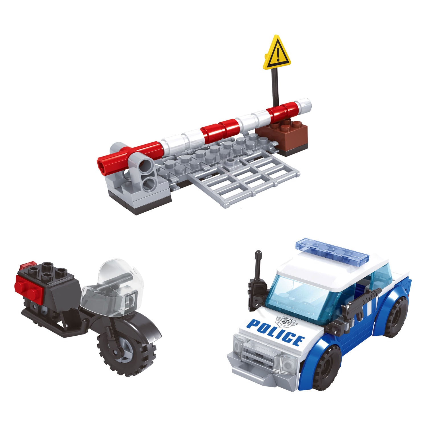 Jeu de construction barrage routier de la police - 127 pièces.
