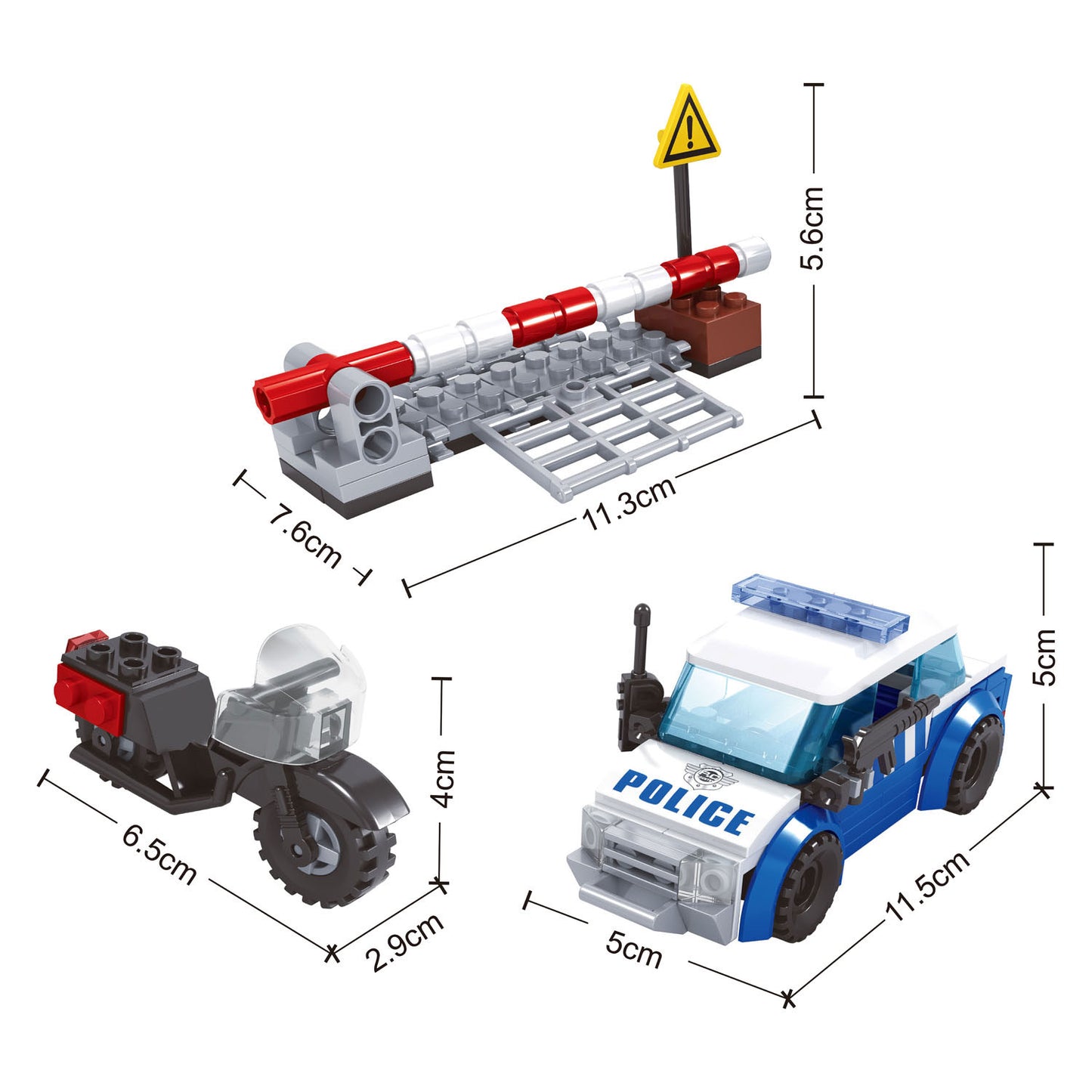 Jeu de construction barrage routier de la police - 127 pièces.