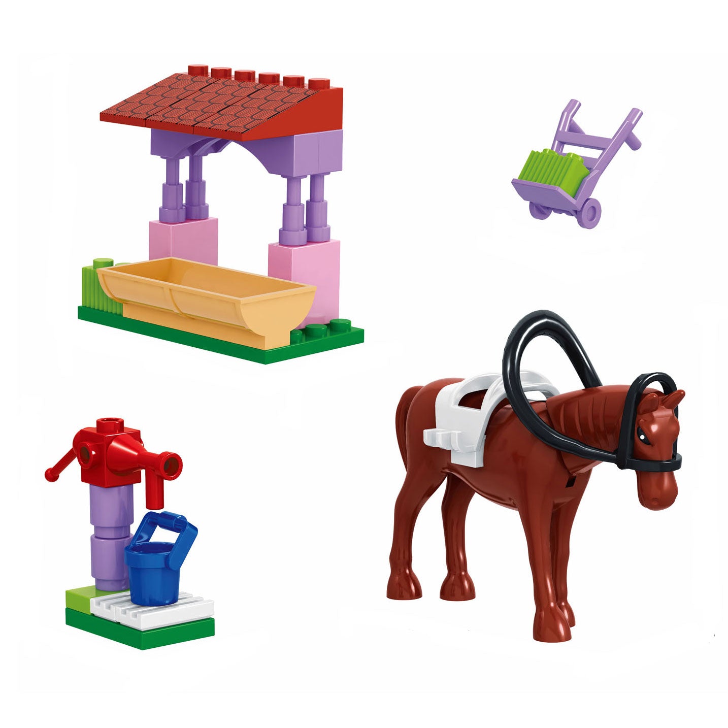 Kit de construction pour soins aux chevaux - 45 pièces.