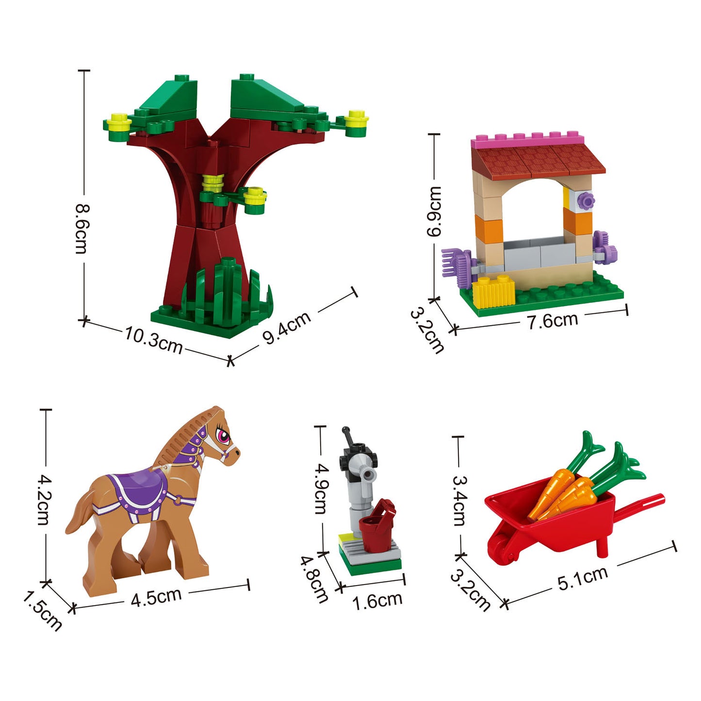 Jeu de construction Ferme à poneys - 79 pièces.