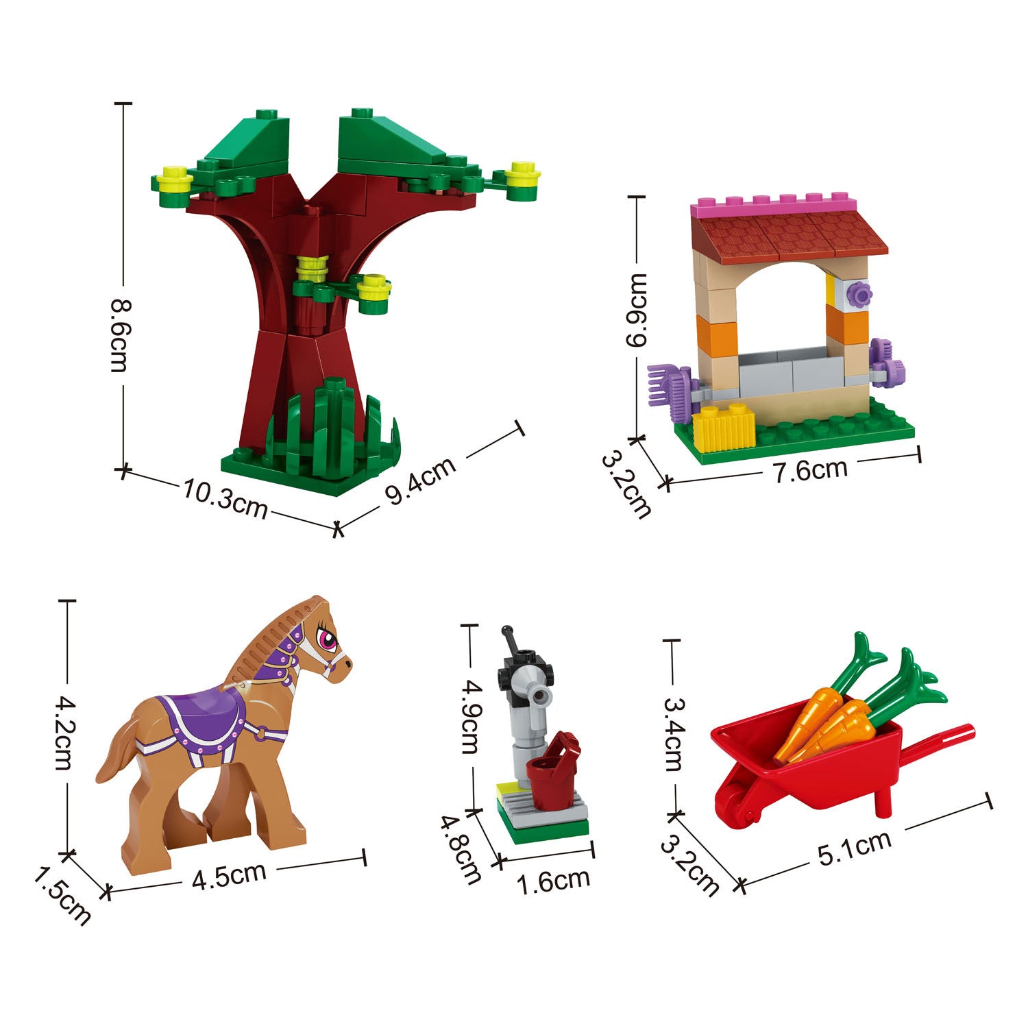 Jeu de construction Ferme à poneys - 79 pièces.
