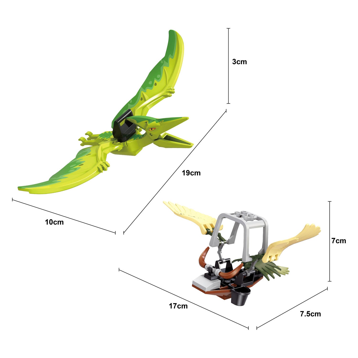 Jeu de construction machine volante dinosaure - 65 pièces.