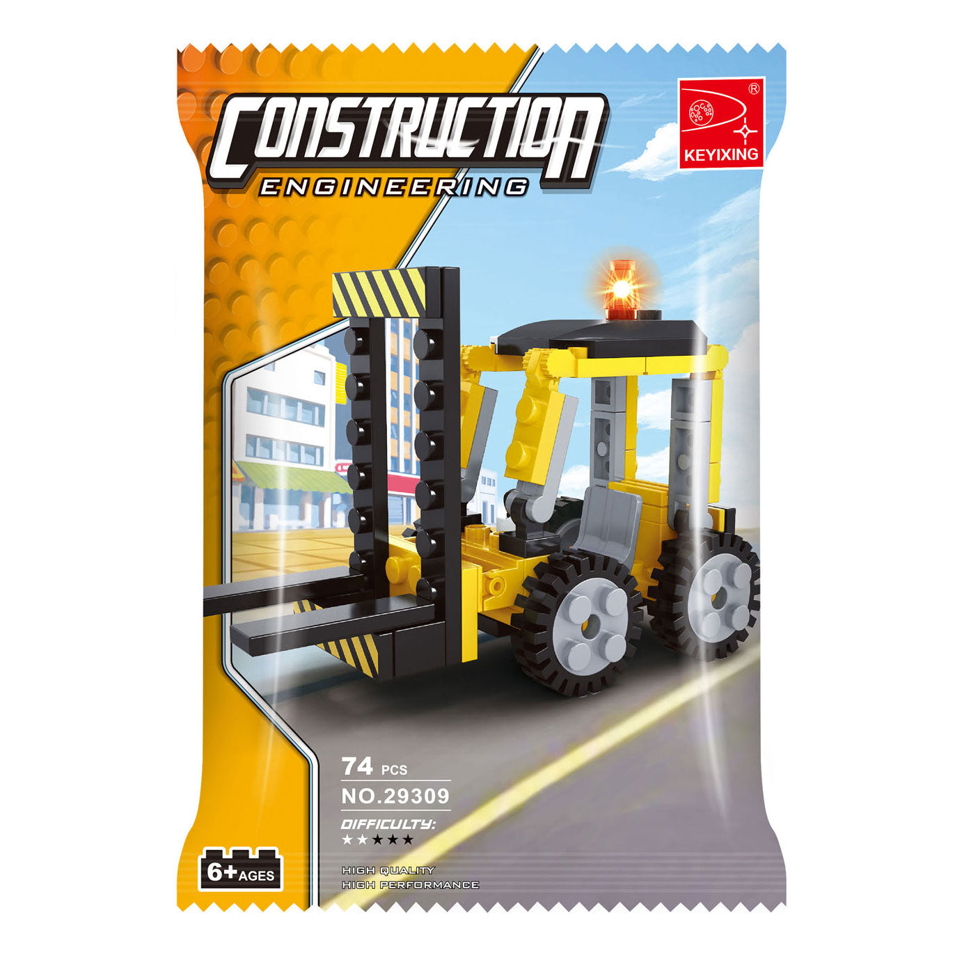 Kit de construction pour chariot élévateur - 74 pièces.