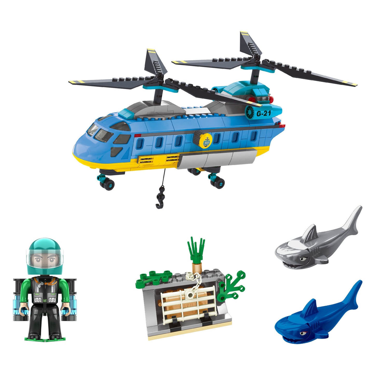Jeu de construction mission polaire mission sous-marine - 344 pcs.