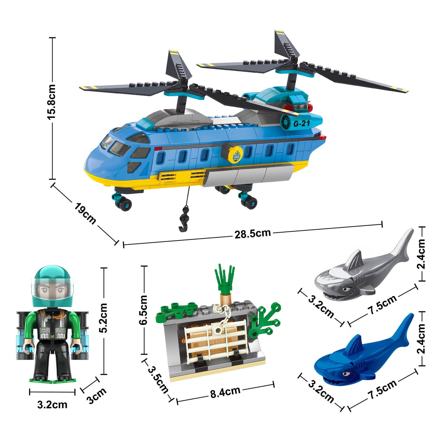 Jeu de construction mission polaire mission sous-marine - 344 pcs.