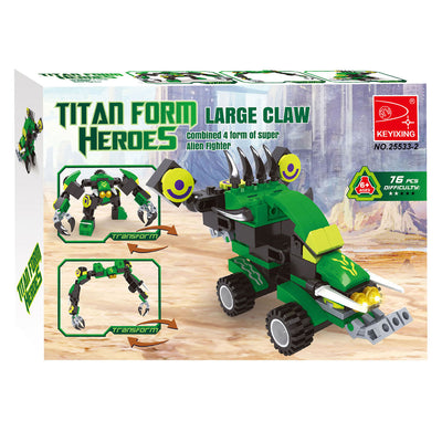 Jeu de construction Titan Transform Green - 76 pièces.
