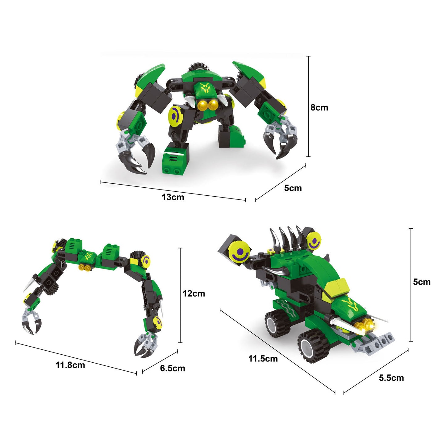 Jeu de construction Titan Transform Green - 76 pièces.