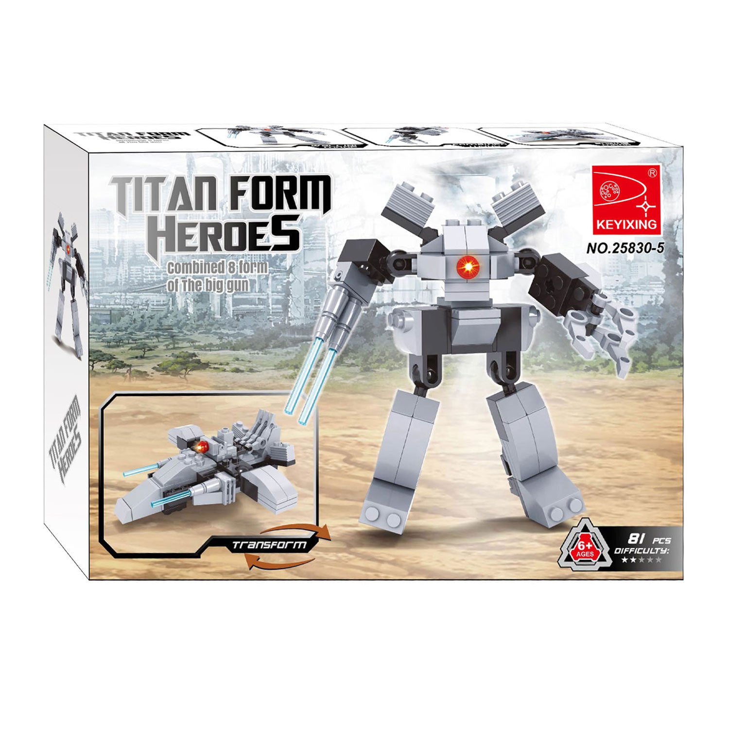 Jeu de construction transformer le vaisseau spatial robot - 81 pièces