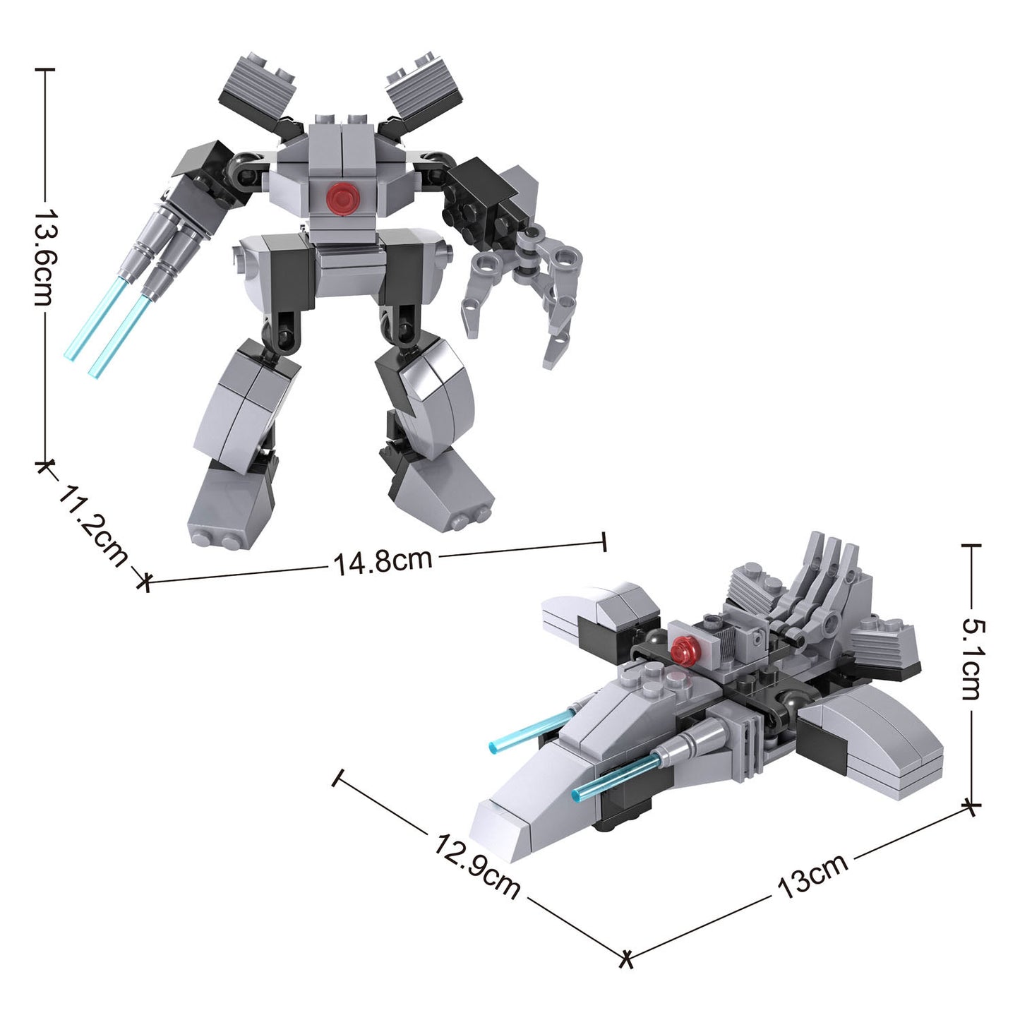 Jeu de construction transformer le vaisseau spatial robot - 81 pièces