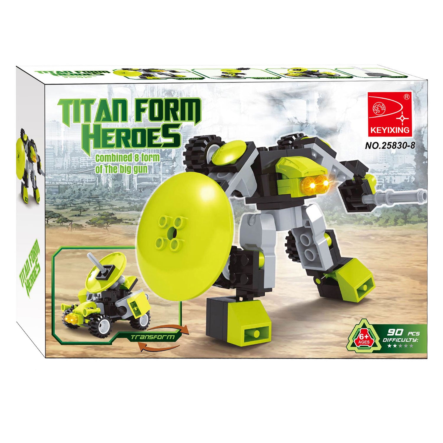 Jeu de construction transformer la voiture spatiale robot - 90 pièces