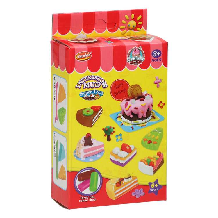 Coffret en argile avec 2 moules à dessert et outils - 3 couleurs d'argile