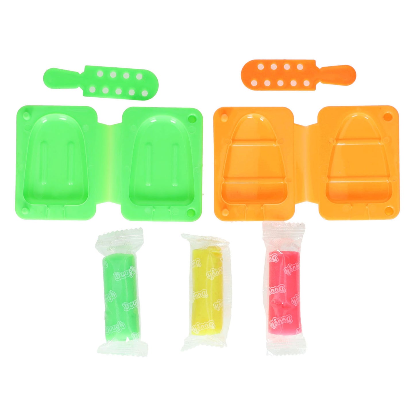 Ensemble de pâte à glace pour faire de la crème glacée - 3 couleurs d'argile - 6 pcs.