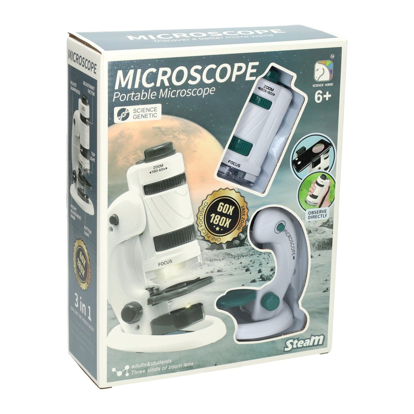 Ensemble de microscope vert