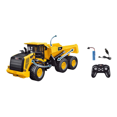 Camion de construction télécommandé rechargeable avec lumière et son