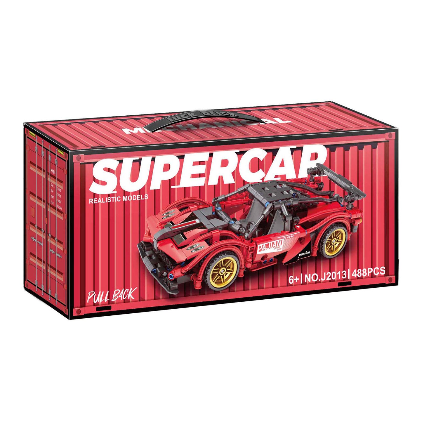 Jeu de blocs de construction voiture de sport à tirer - 488 pcs.