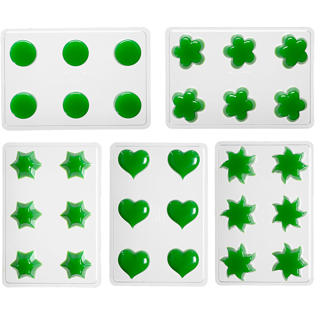 Creativ Company Floating Bandles Feat Form, Fleur, Heart, Soleil, STER, Round, 1 Set