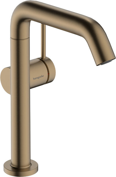 Hansgrohe tecturis s - robinet de lavabo - commande à levier unique - démarrage à froid à économie d'énergie - avec bouchon de vidange - taille 210 mm - bec pivotant - bronze brossé