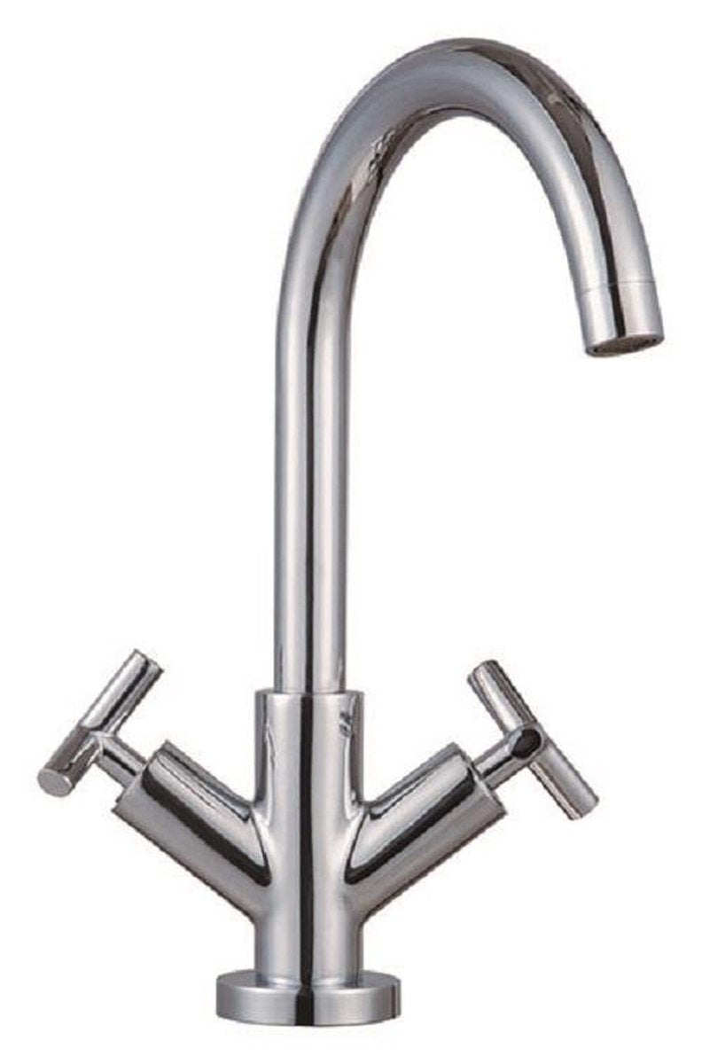 Schütte schütte lavabo-lavabos mixte grue à deux boutons eliot chrome -colored