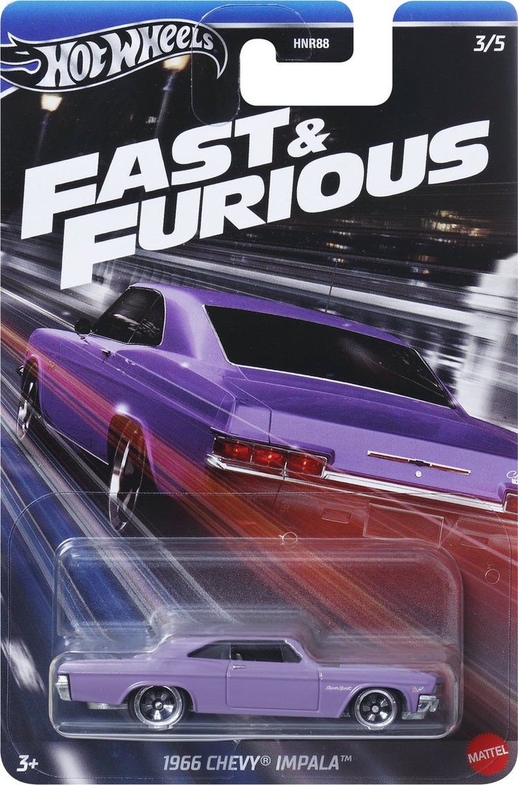 Hotwheels fast furious hrw53, voiture, 3 ans, métal, violet