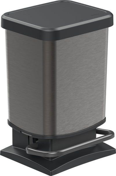 Poubelle à pédale Rotho Paso - poubelle 20l - sans BPA - graphite