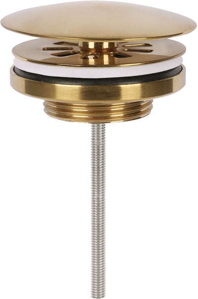 Bouchon de vidange Differnz or mat - toujours ouvert - ø 72 mm - avec vis