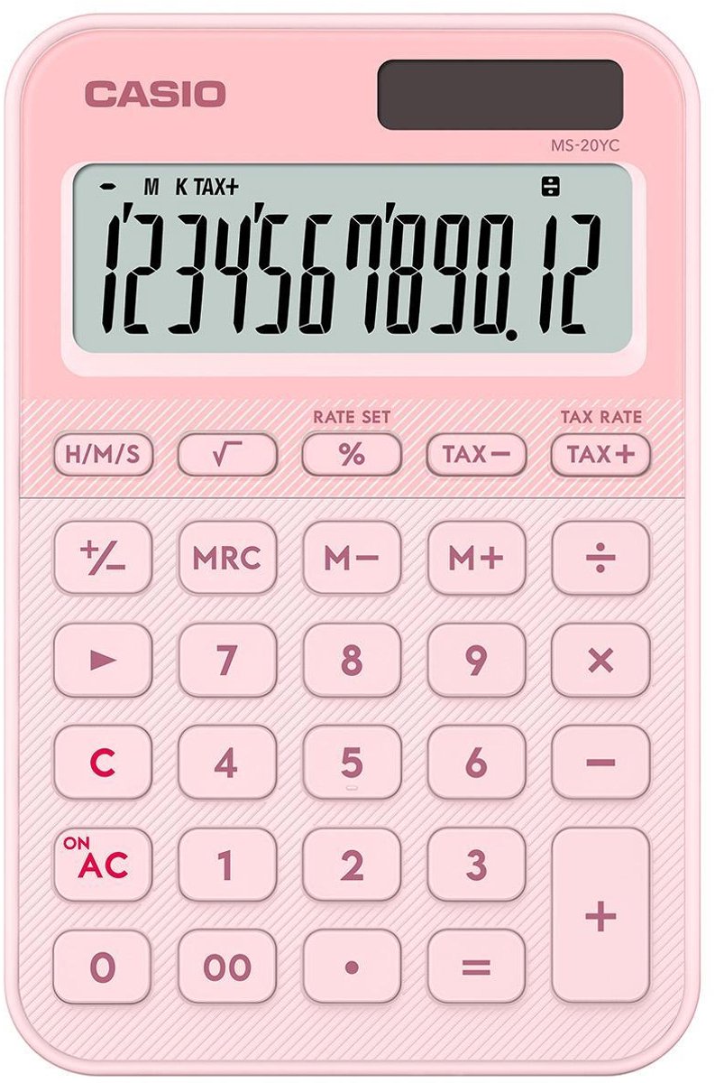 Calculatrice casio rose 23 x 105 x 150 mm