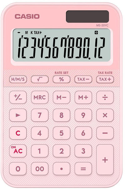 Calculatrice casio rose 23 x 105 x 150 mm