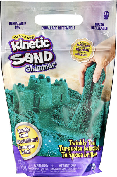 Sable cinétique - sable scintillant naturel bleu-vert - 907 g original - jouet sensoriel