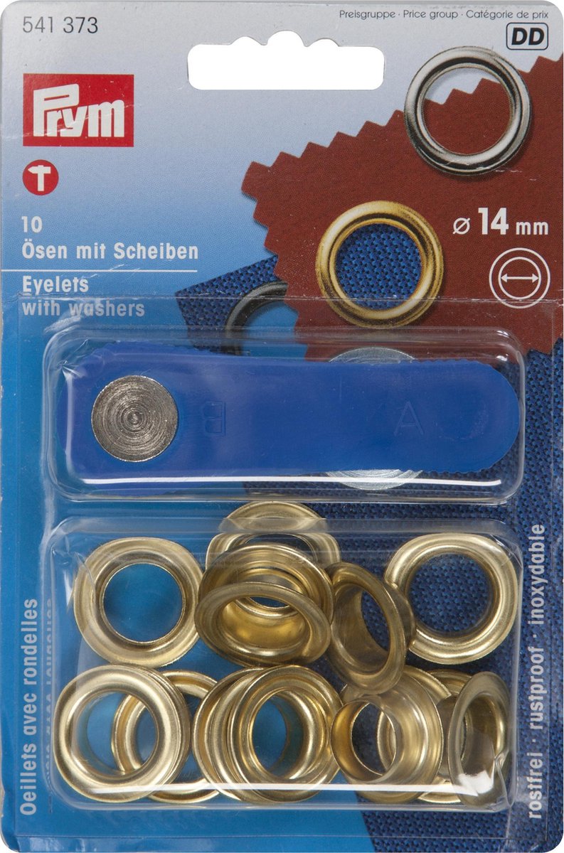 Oeillets Prym 14 mm - 10 pièces - laiton - pour tentes et bâches