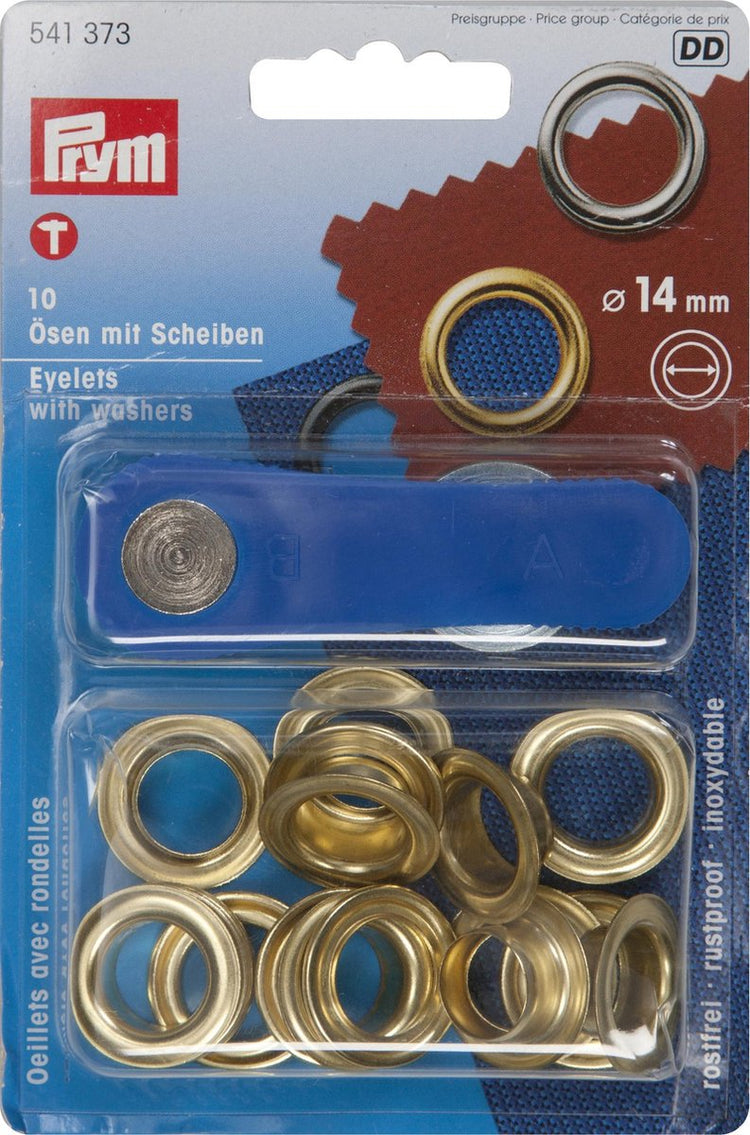 Oeillets Prym 14 mm - 10 pièces - laiton - pour tentes et bâches