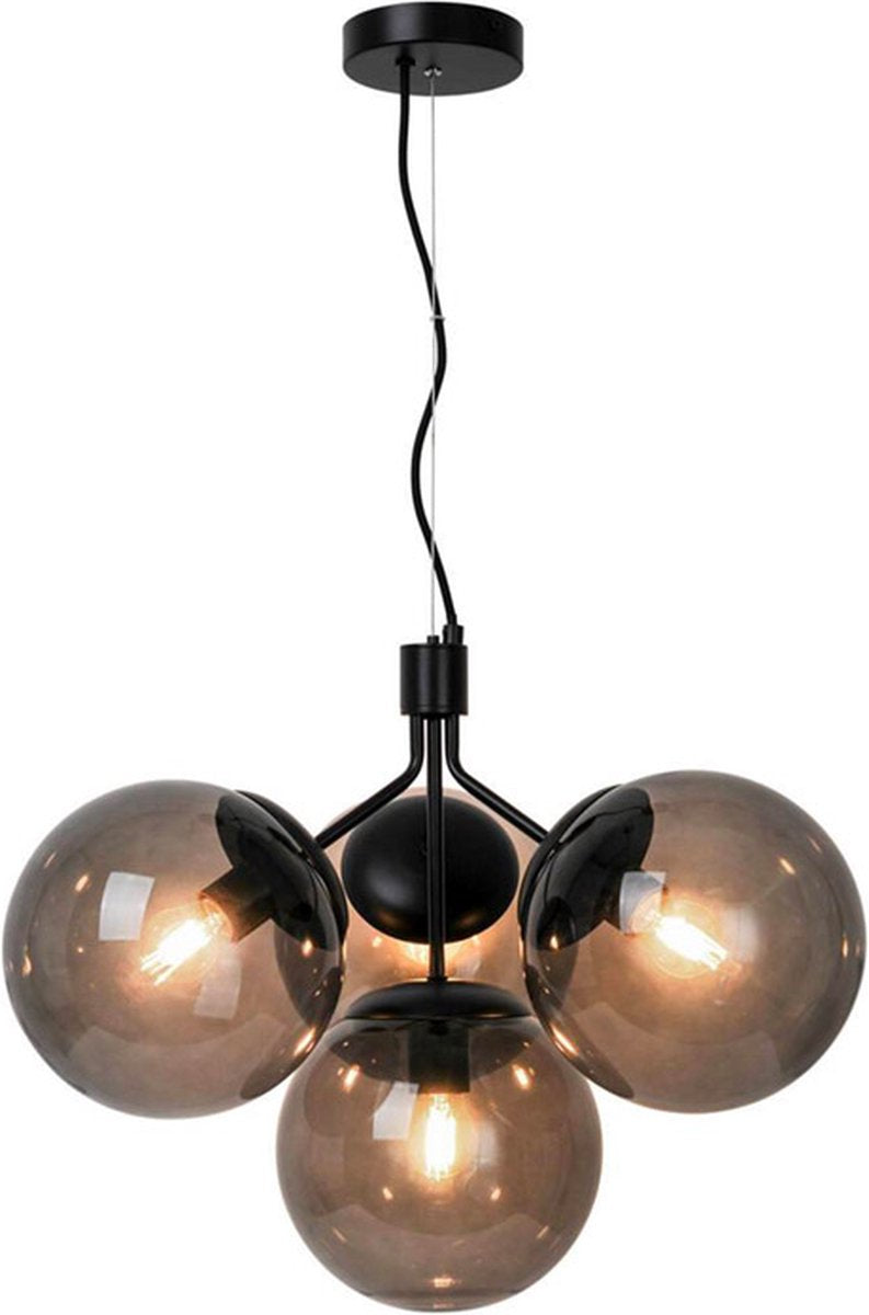 Nordlux ivona suspension-4xe27-verre fumé noir