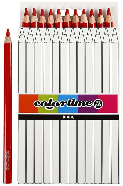 Crayons de couleur jumbo triangulaires - Rouge, 12e.