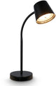 B.k.licht biwo - lampe de table rechargeable - rotative - lampe sans fil - lampe de bureau à intensité variable - lumière blanc chaud - 38,5 x 13 x 23 cm - noir