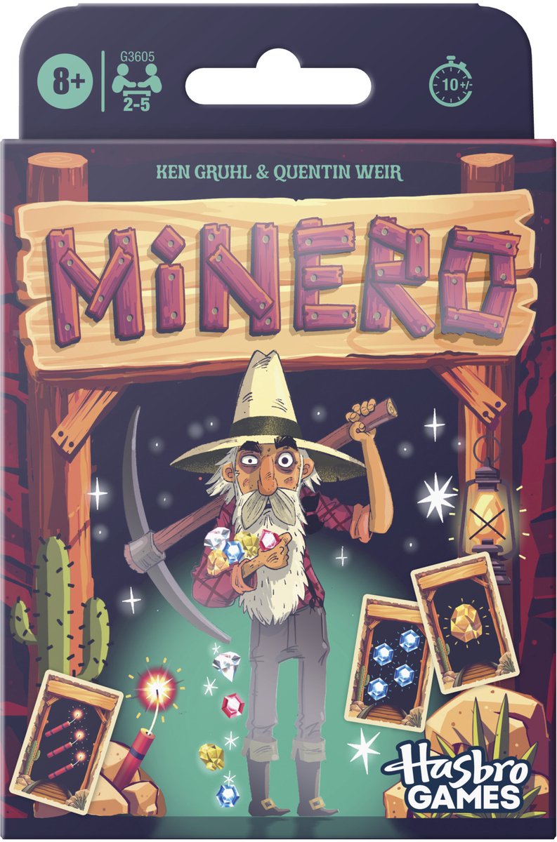 Hasbro gaming jeu de cartes famille minero - anglais