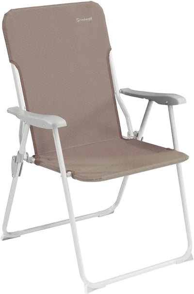 Outwell blackpool toffee shade chaise de camping pliable marron