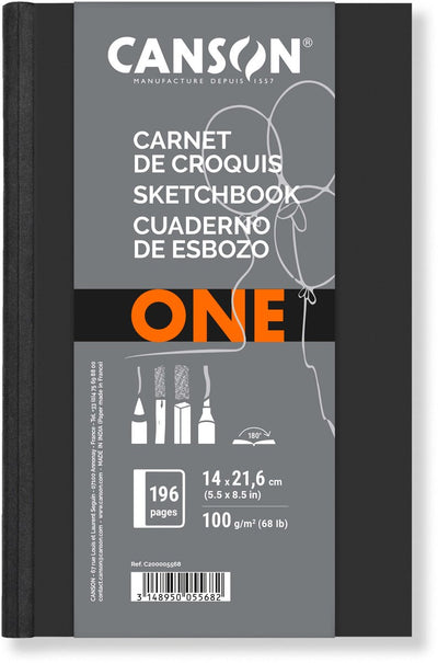 Carnet canson 5568c vierge a5 noir