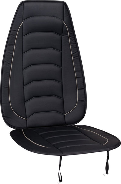 Housse de siège auto Dunlop - universelle - rembourrage en mousse - facile à fixer - gris noir