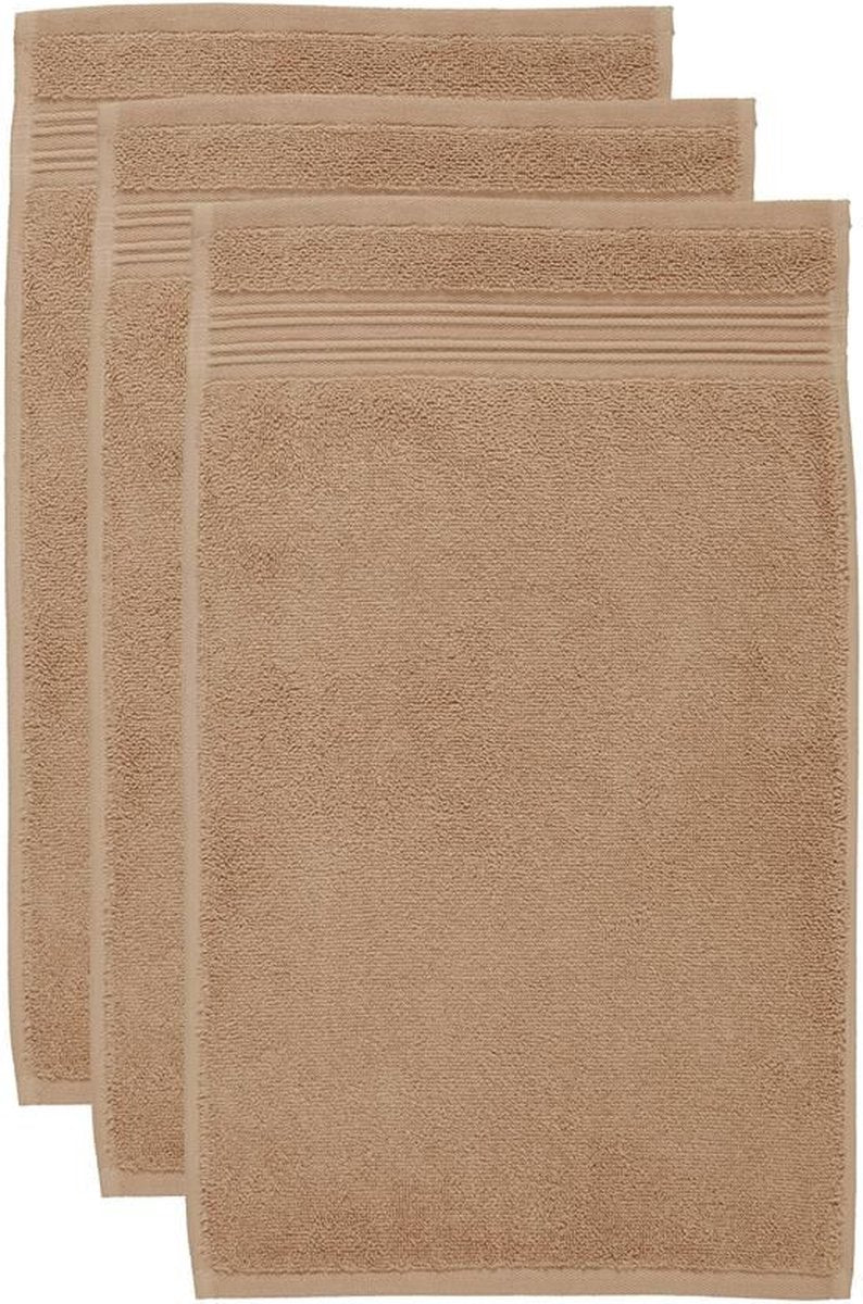 Ensemble de 3 serviettes d'invité voilage Bedinghouse - rouge foncé