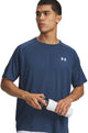 Under Armour UA Tech Texture Red SS-Blu Chemise de sport pour homme - Wham Blue - Blanc