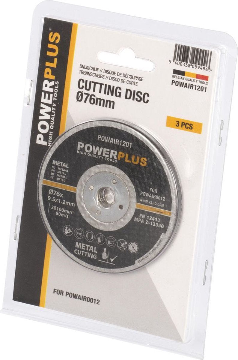 Powerplus - accessoires - powair1201 - disque à tronçonner - 76mm - 3 pcs.