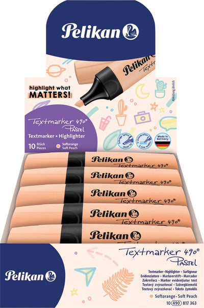 Pelikan text marker 490 - highlighter - pastel orange - 10 pieces