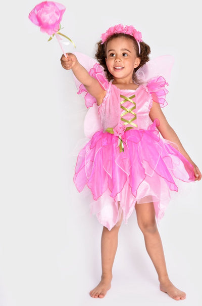Déguisement Den Goda Fen avec ailes, diadème et baguette magique - 122-128cm - 6-8 ans
