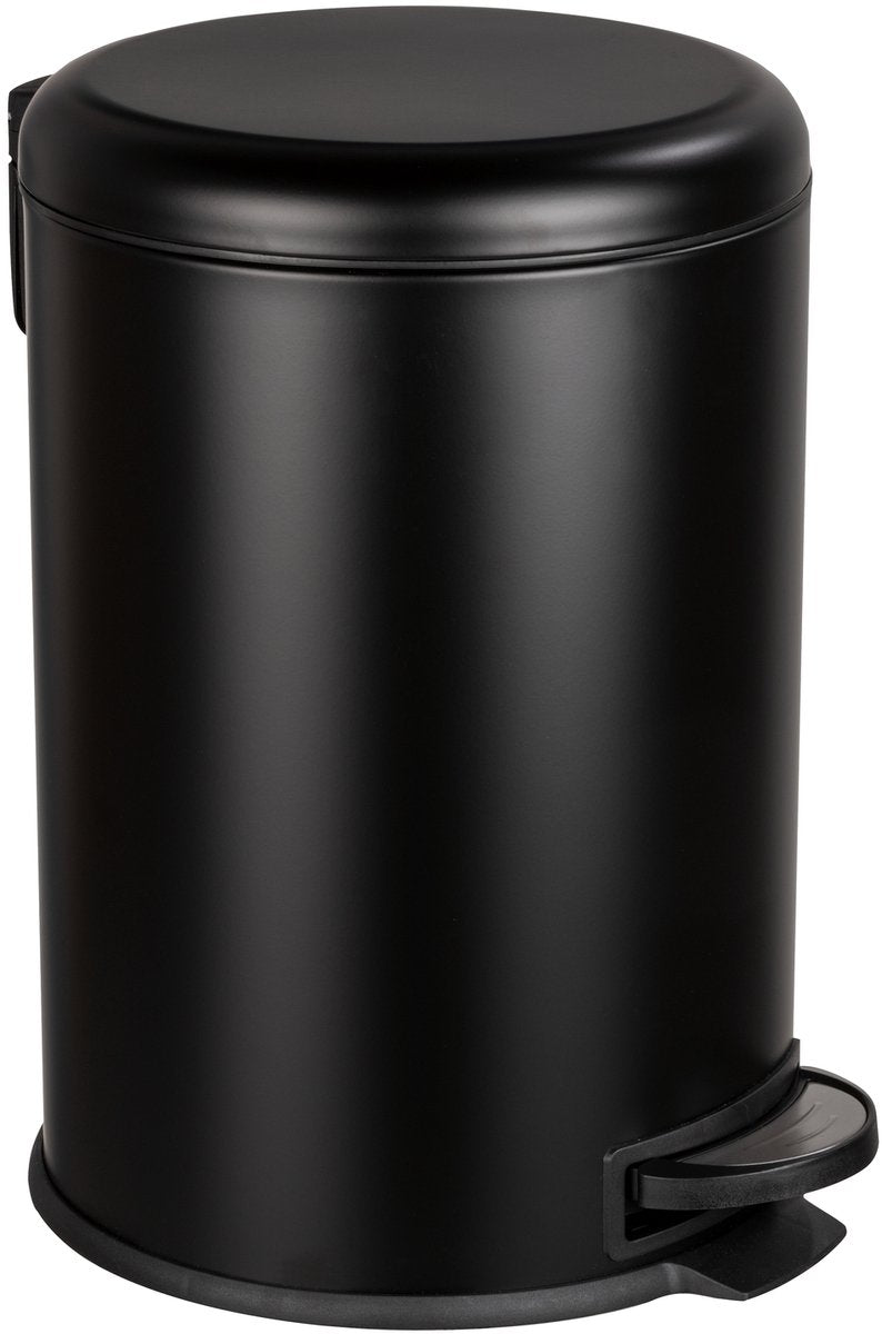 Wenko poubelle à pédale leman easy-close 20 litres noir mat - couvercle à fermeture facile - poubelle - poubelle - poubelle - poubelle - poubelle