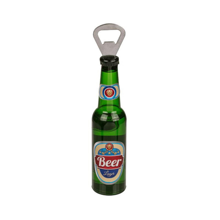 Hors du décapsuleur bleu bouteille de bière avec aimant env. 21 cm
