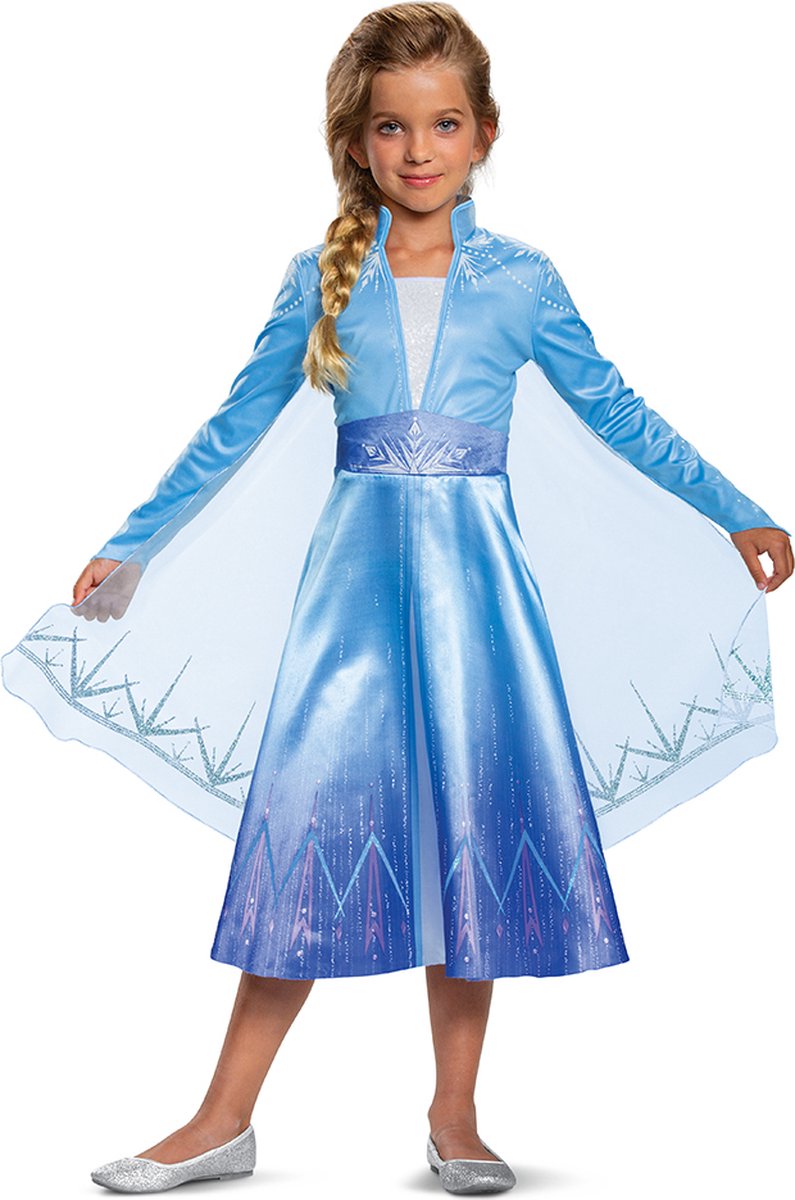 Déguisement Disney-la reine des neiges 2, elsa travelling deluxe, taille m (7-8 ans), filles
