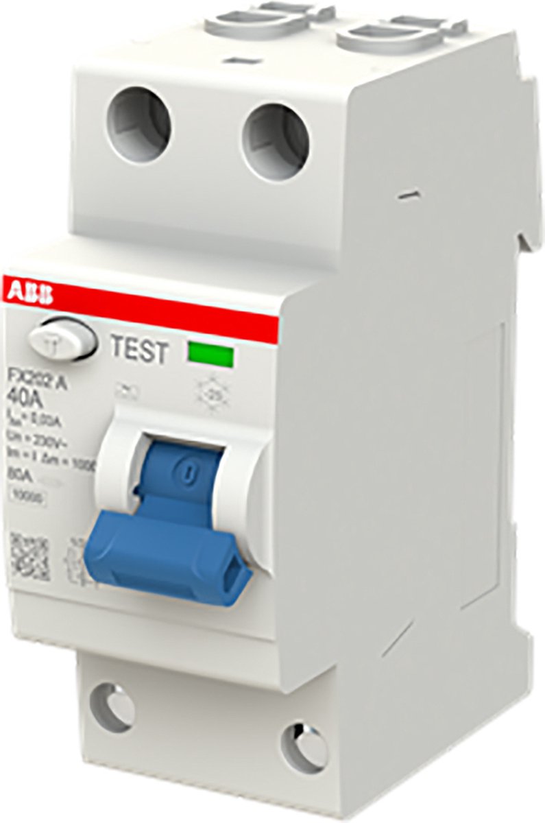 Busch-jaeger abb fx202 a-40a interrupteur différentiel 2p 30ma - 2csf202165r1400 - e3zum