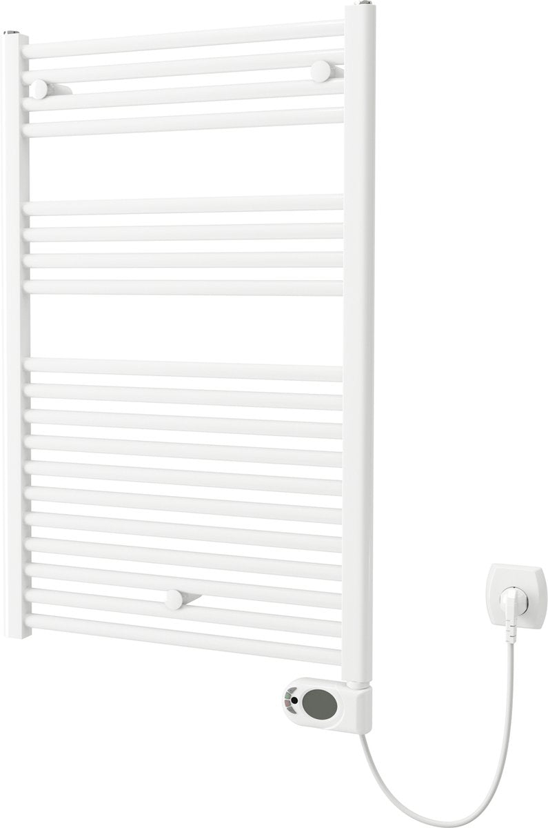 Plieger Elba Sèche-serviettes électrique – Sèche-serviettes – avec thermostat à horloge – 94,2 cm x 60 cm – 500 watts – blanc