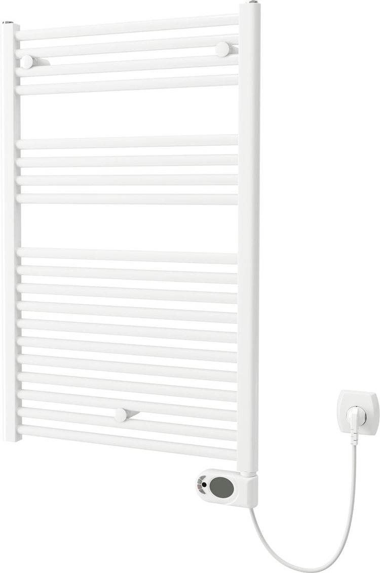 Plieger Elba Sèche-serviettes électrique – Sèche-serviettes – avec thermostat à horloge – 94,2 cm x 60 cm – 500 watts – blanc
