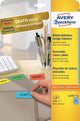 Etiquette laser avery 38 - 1x21 - 2mm 20 feuilles 65 étiquettes par feuille bleu